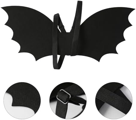 JiaDuo Halloween Bat Costume for Kids Black Wing and Bow Headband