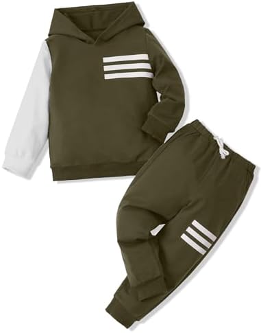 Toddlers Fall Outfit Set Cozy Long Sleeve Hoodie Sweatpants