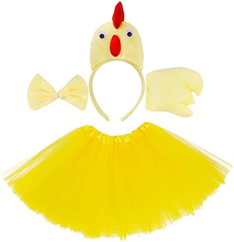 3D Chicken Animal Costume 4-in-1 for Girls