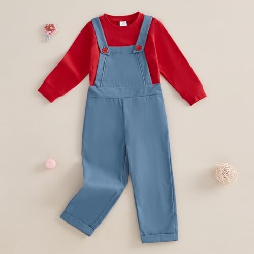 Toddler Girl Fall 2Pc Striped Top Denim Pant Outfit