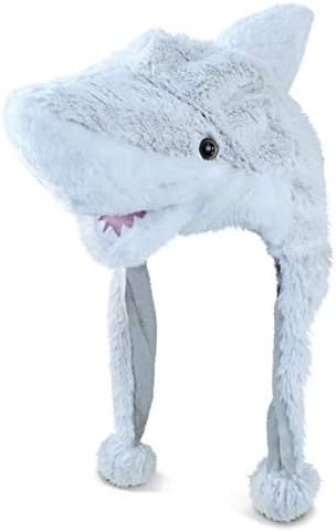 Puzzled Brown Moose Plush Hat - Cozy Winter Hat for Kids Teens
