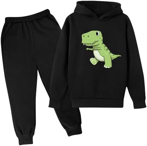 Dinosaur Print Activewear Set for Kids Boys Girls Matching Outfit