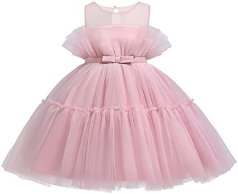 Girls Tracksuit Set with Bow Patchwork Dress for Toddler