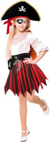 5-Piece Kids Pirate Costume Complete Halloween Accessories