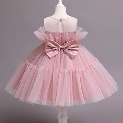 Girls Tracksuit Set with Bow Patchwork Dress for Toddler