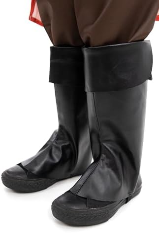 Little Adventures Boys Girls Black Boot Topper Costume Accessory