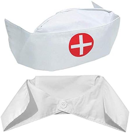 ArtCreativity Classic White Nurse Hat for Kids - Halloween Party Costume