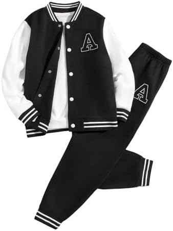 SOLY HUX Boys Stretchy Varsity Sweatsuit Set