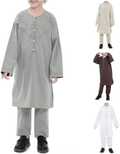 Perfect Fit Muslim Islamic Robe and Pants forKids Boys