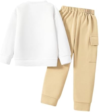 Adorable Toddler Boys Sweatshirt Cargo Pants Set
