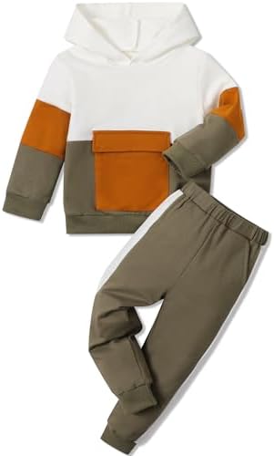 mkodopy Toddler Boy Hoodie Sweatset Set
