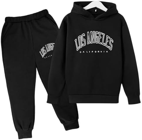 Trendy Los Angeles Boys Hoodie Jogger Pants Set - Comfortable and Stylish