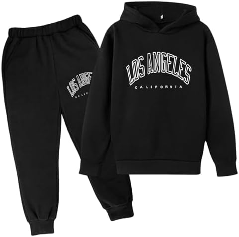 Trendy Los Angeles Boys Hoodie Jogger Pants Set - Comfortable and Stylish