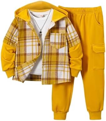 Two-Piece Flannel Plaid Set for Kids