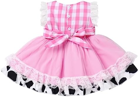 Gingham Animal Print Baby Tutu Dress