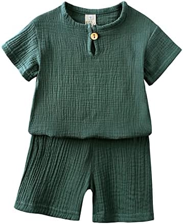 Toddler Solid Cotton Sweatshirt Set for Boys and Girls