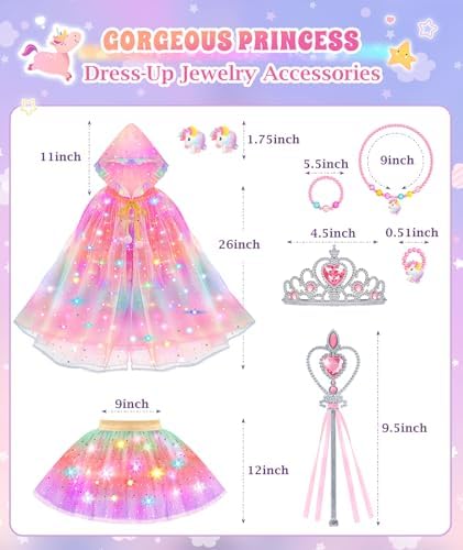 DOLNOW Princess Dress Up Set for Girls