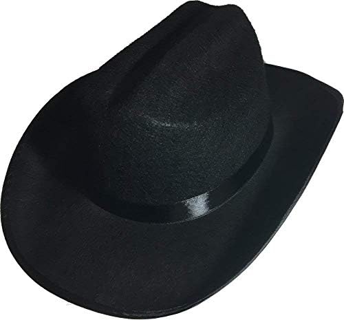 Rhode Island Novelty Black Cowboy Kids Felt Hat Youth Size