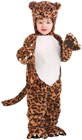 Toddlers Leapin Leopard Costume with Faux-Fur and Stuffed Tail