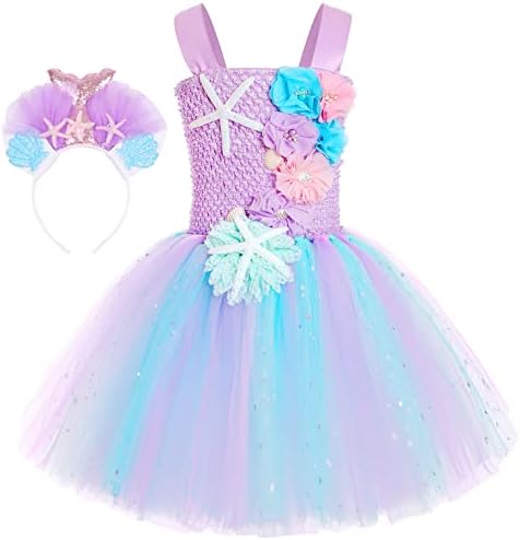 Koatobbor Girls Mermaid Costume Tutu for Halloween