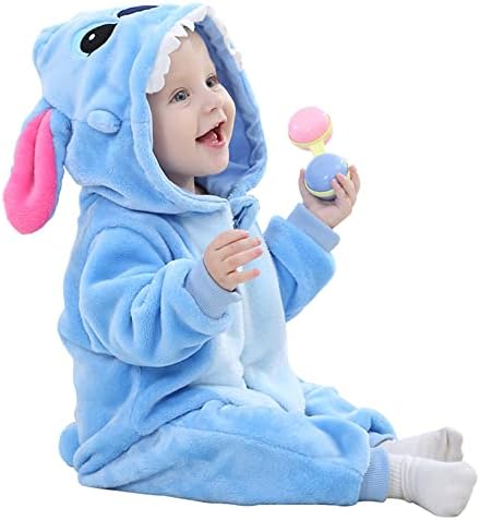 Unisex Baby Flannel Romper Animal Onesie Costume