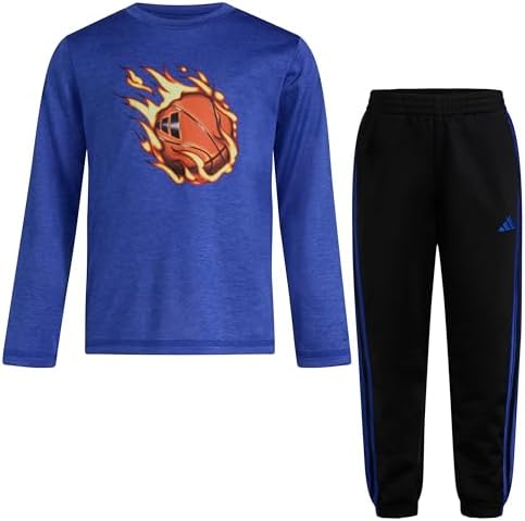 Adidas Boys 2-Piece Poly Mlange Tee Joggers Set