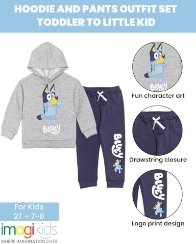 Bluey Fleece Hoodie and Pants Set for Kids 2T - 7-8