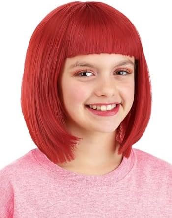 Strawberry Shortcake Wig for Girls Red Bob Cut officially licensed