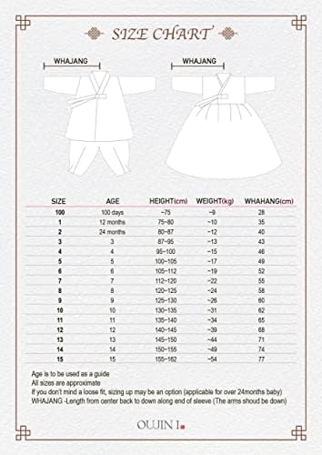 OUJIN I Korean Boy Hanbok 100 Days to 15 Years Traditional Dress