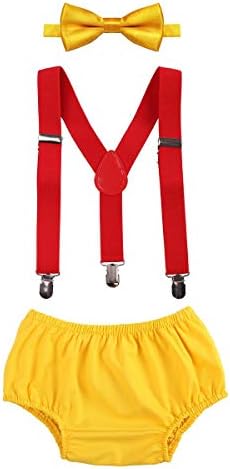 Baby Boys Cake Smash Outfit Set 3PCS for Birthday Party 1
