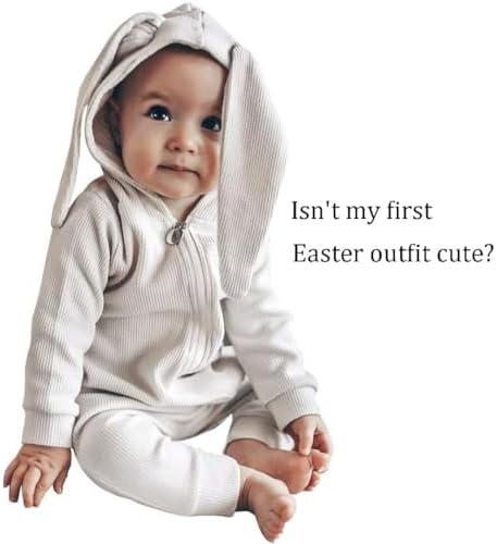 Unisex Toddler BunnyRomper Easter Outfit Soft comfy