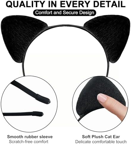 2-Piece Cat Ears Headband for Kids Girls