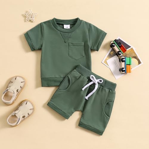 Perfectutschu Toddler Boys 2-Piece Set for Soft comfy Essentials
