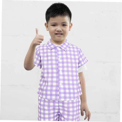 Cool Boys Plaid Summer Short Sleeve Set