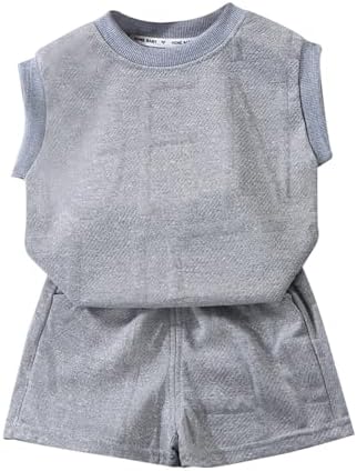 Toddlers Boys Girls Short Sets Sleeveless Tops Shorts