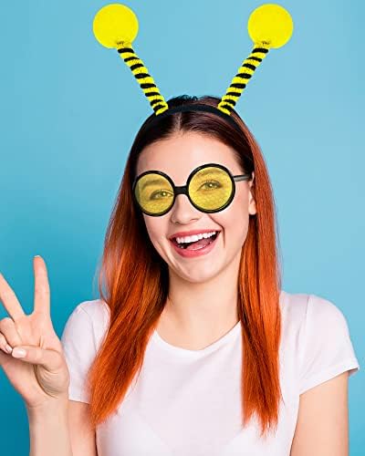 Bee costume headband glasses set for adults