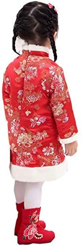 Baby Girls Dress Traditional Cheongsam Tang Quilted New Year Costume for Girls