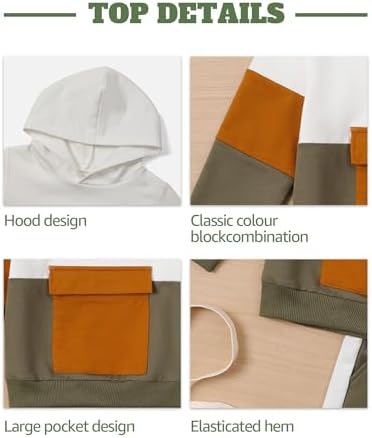mkodopy Toddler Boy Hoodie Sweatset Set