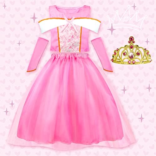 Meland Princess Dress Up Box 4 Set Validating Role Play for Girls