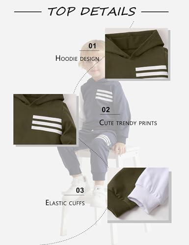 Toddlers Fall Outfit Set Cozy Long Sleeve Hoodie Sweatpants