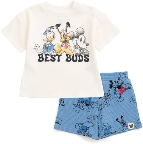 Disney Waffle Knit T-Shirt and Shorts Set for Babies