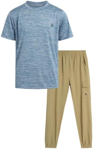 RBX Boys Active Outfit Set - T-Shirt Cargo Jogger Pants
