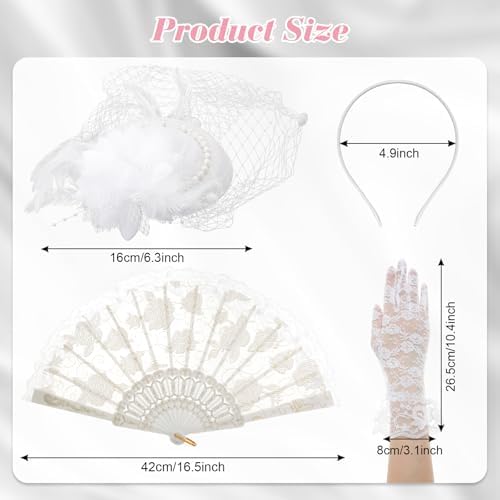Fumwase 8-Piece White Tea Party Accessories Set for Girls