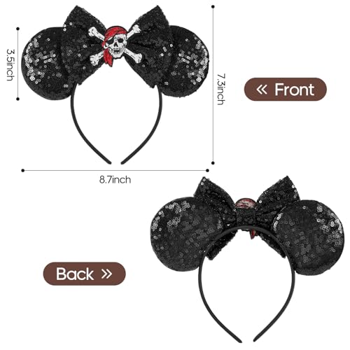 Pirate Mouse Ears Headband Halloween Party Accessories for Girls