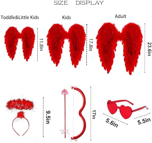 Valentines Day Cupid Costume Accessory Set for Adults Kids