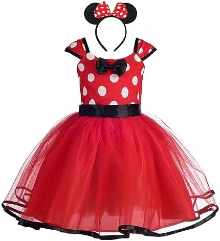 Dressy Daisy Baby Girl Polka Dots Fancy Costume Party Dress with Headband