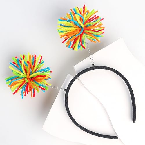 Rainbow Pom Pom Bopper Fun Pride Day Accessory
