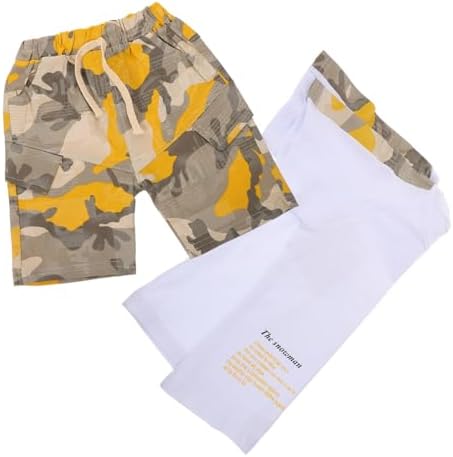 KESYOO Boys Summer Set Trendy T-Shirt Pants for Maximum Coolness