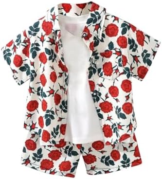 Boys Hawaiian Shirt and Shorts Set