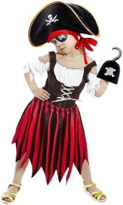 5-Piece Kids Pirate Costume Complete Halloween Accessories